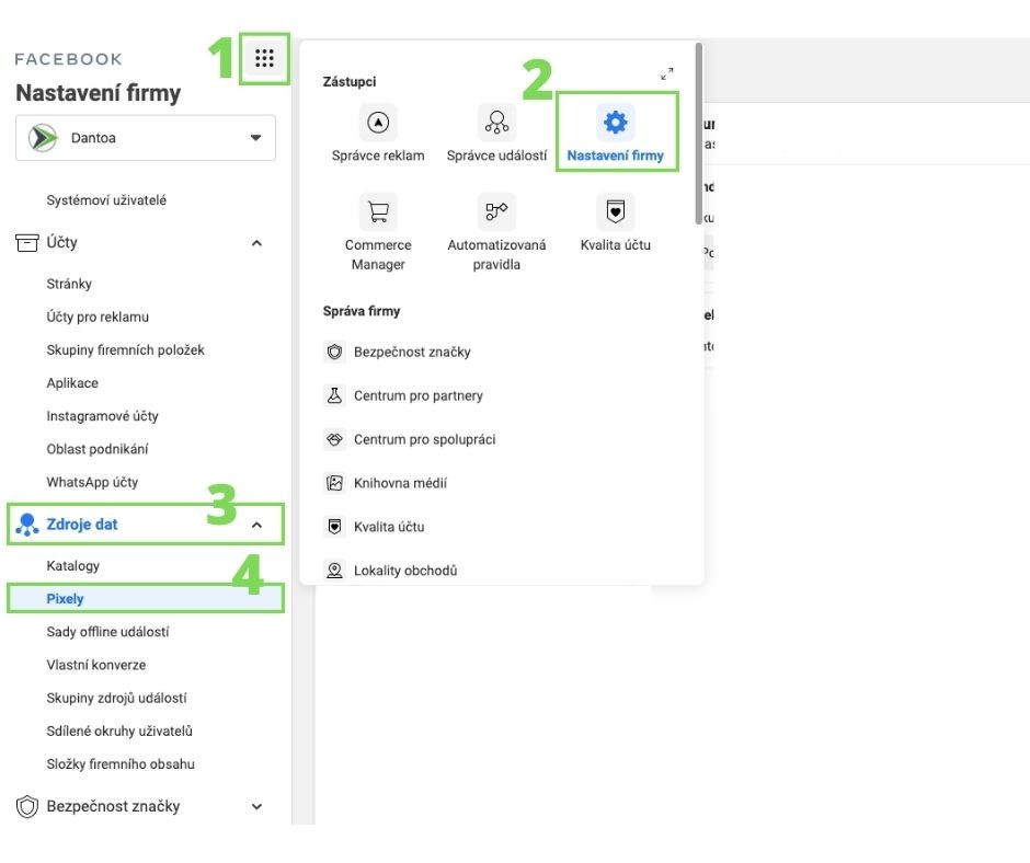 Nastavení Facebook pixelu Nastavení Facebook pixelu