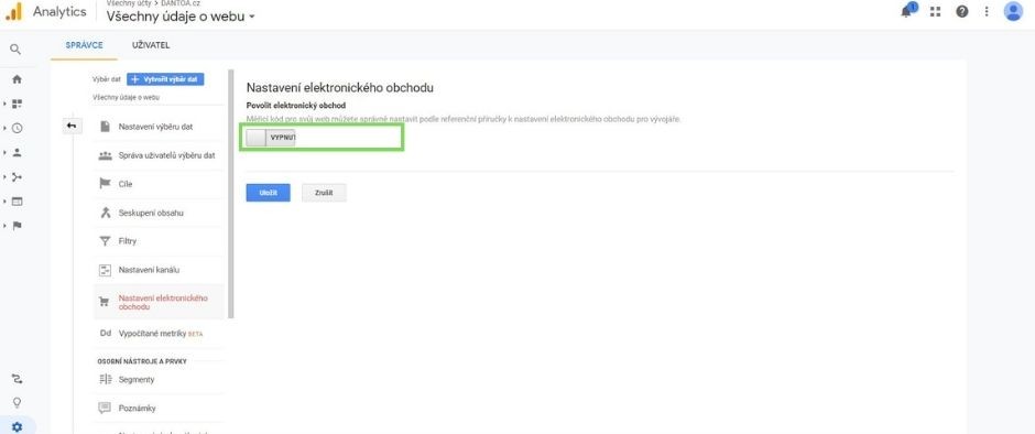 Nastavení měření elektronického obchodu v Google Analytics Nastavení měření elektronického obchodu v Google Analytics