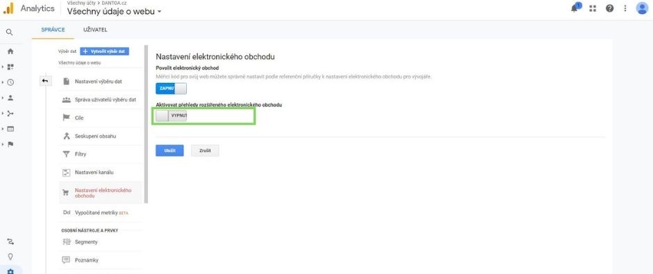 Nastavení měření elektronického obchodu v Google Analytics Nastavení měření elektronického obchodu v Google Analytics