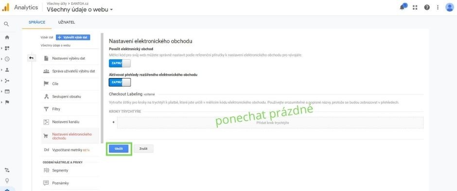 Nastavení měření elektronického obchodu v Google Analytics Nastavení měření elektronického obchodu v Google Analytics