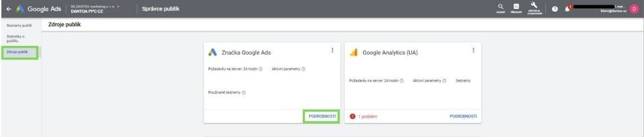 Nastavení kódů z Google Ads Nastavení kódů z Google Ads